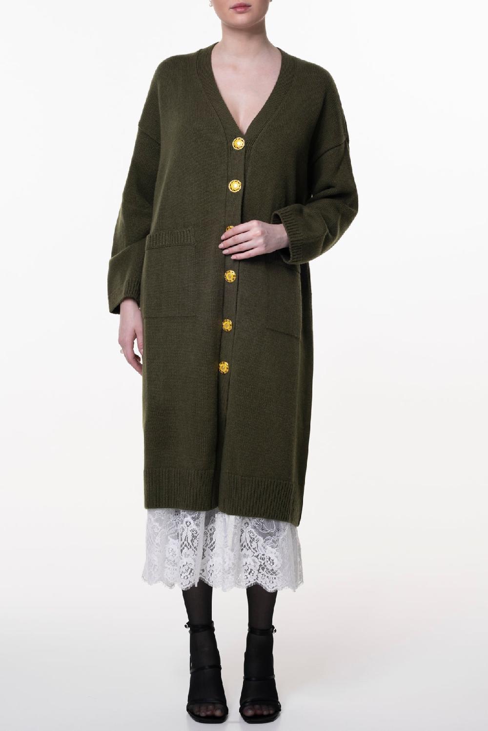 Rhea Costa Jair Wool And Cashmere-blend Long Cardigan