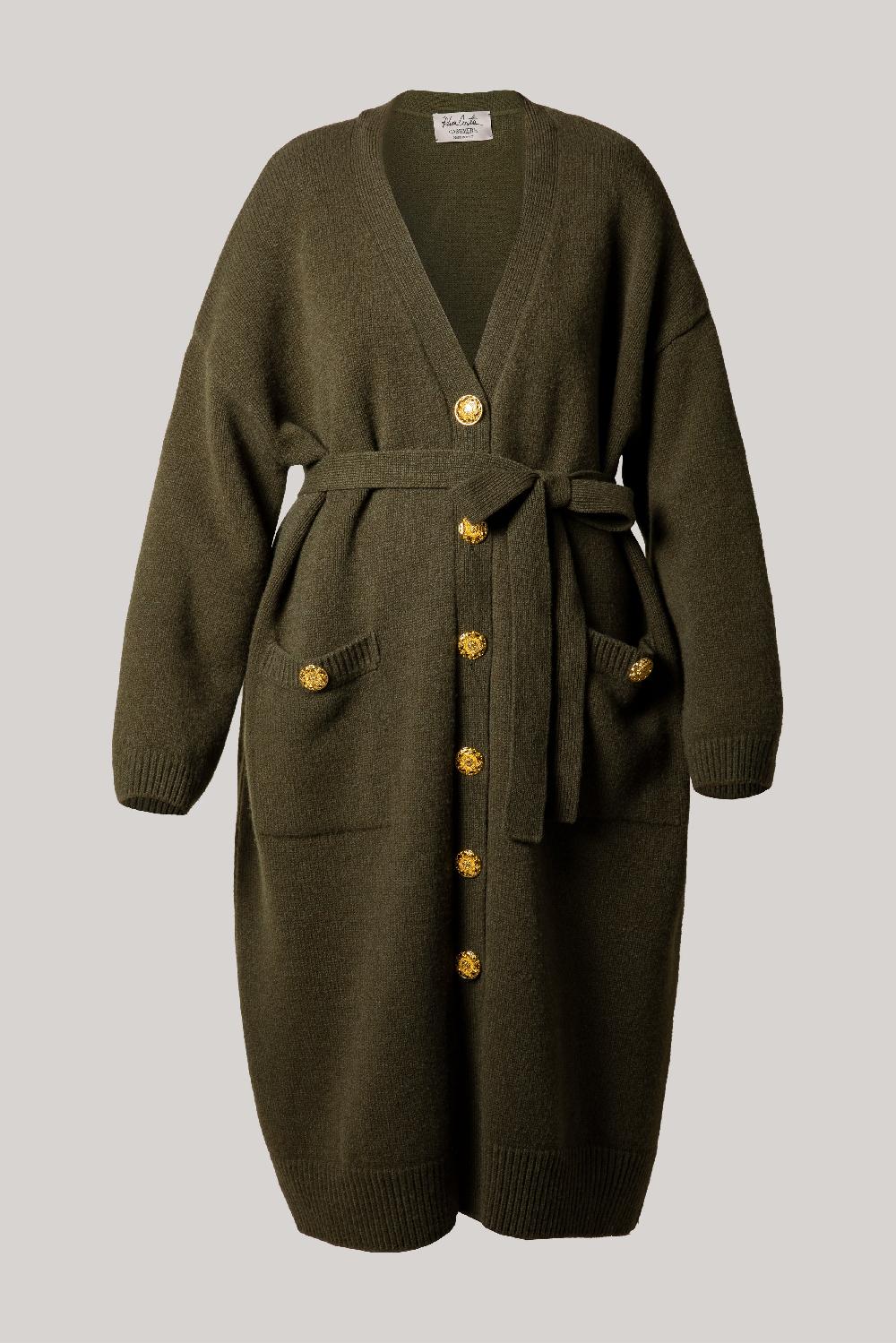 rhea costa Jair Wool and Cashmere-blend Long Cardigan