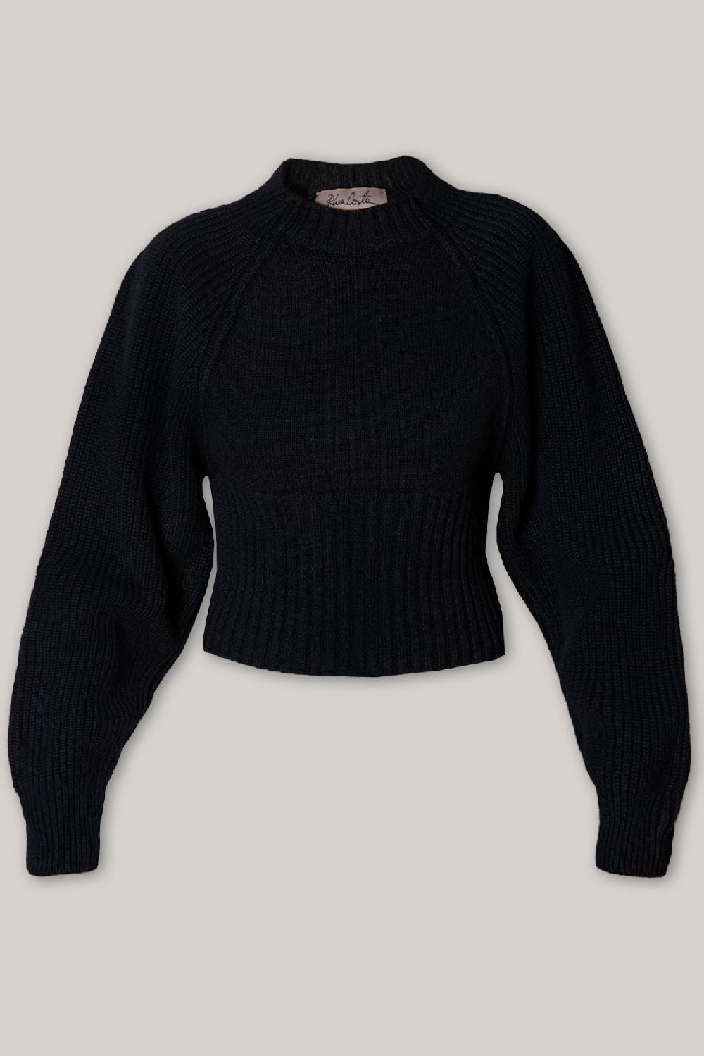 Rhea Costa Jophiel Wool And Cashmere-blend Sweater In Black