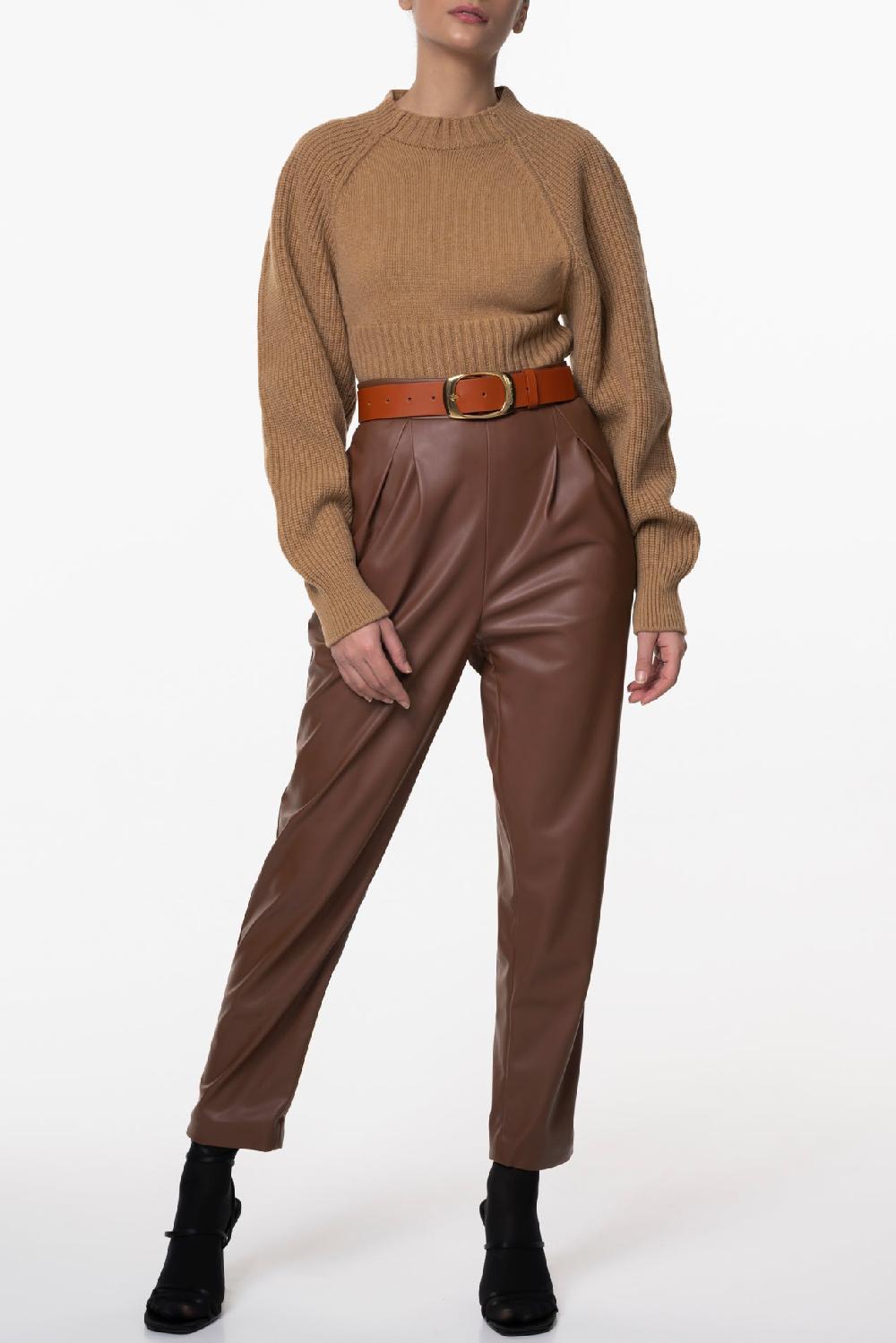 Rhea Costa Jophiel Wool And Cashmere-blend Sweater In Rhum