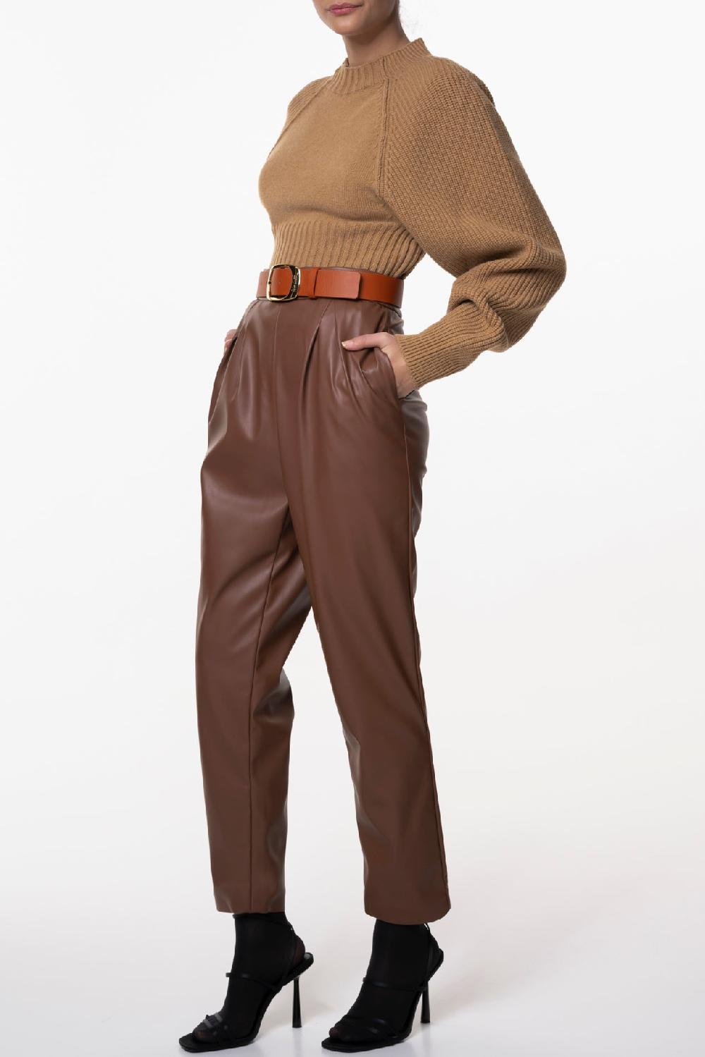 Rhea Costa Jophiel Wool And Cashmere-blend Sweater In Rhum