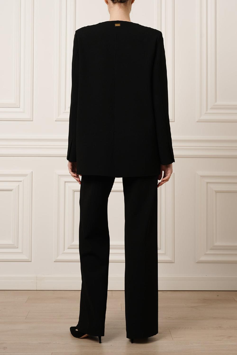 Rhea Costa Pax Viscose Jersey Wide-Leg Pants In Black