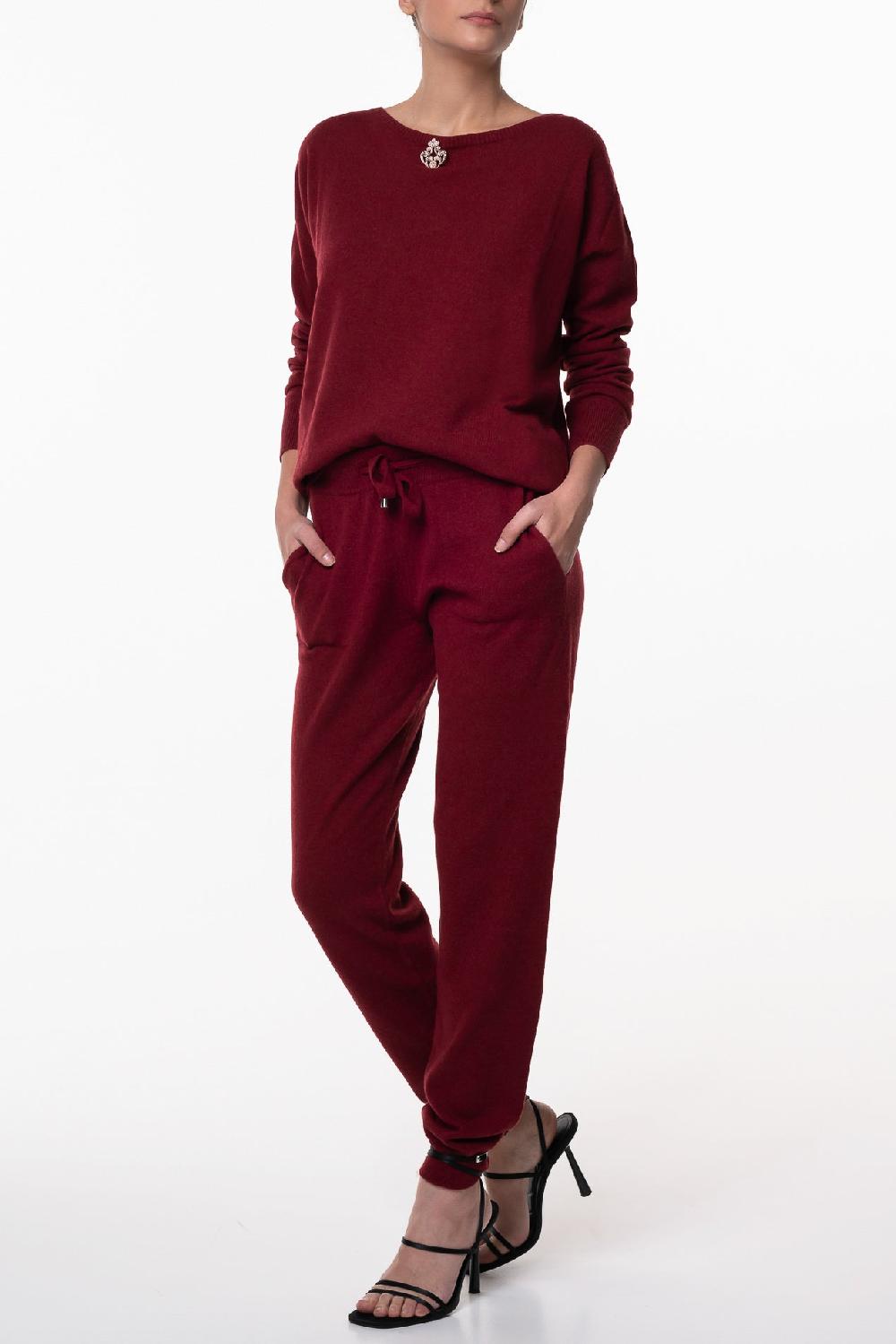 Rhea Costa Rania Boat Neck Cashmere Sweater In Cuir De Russie