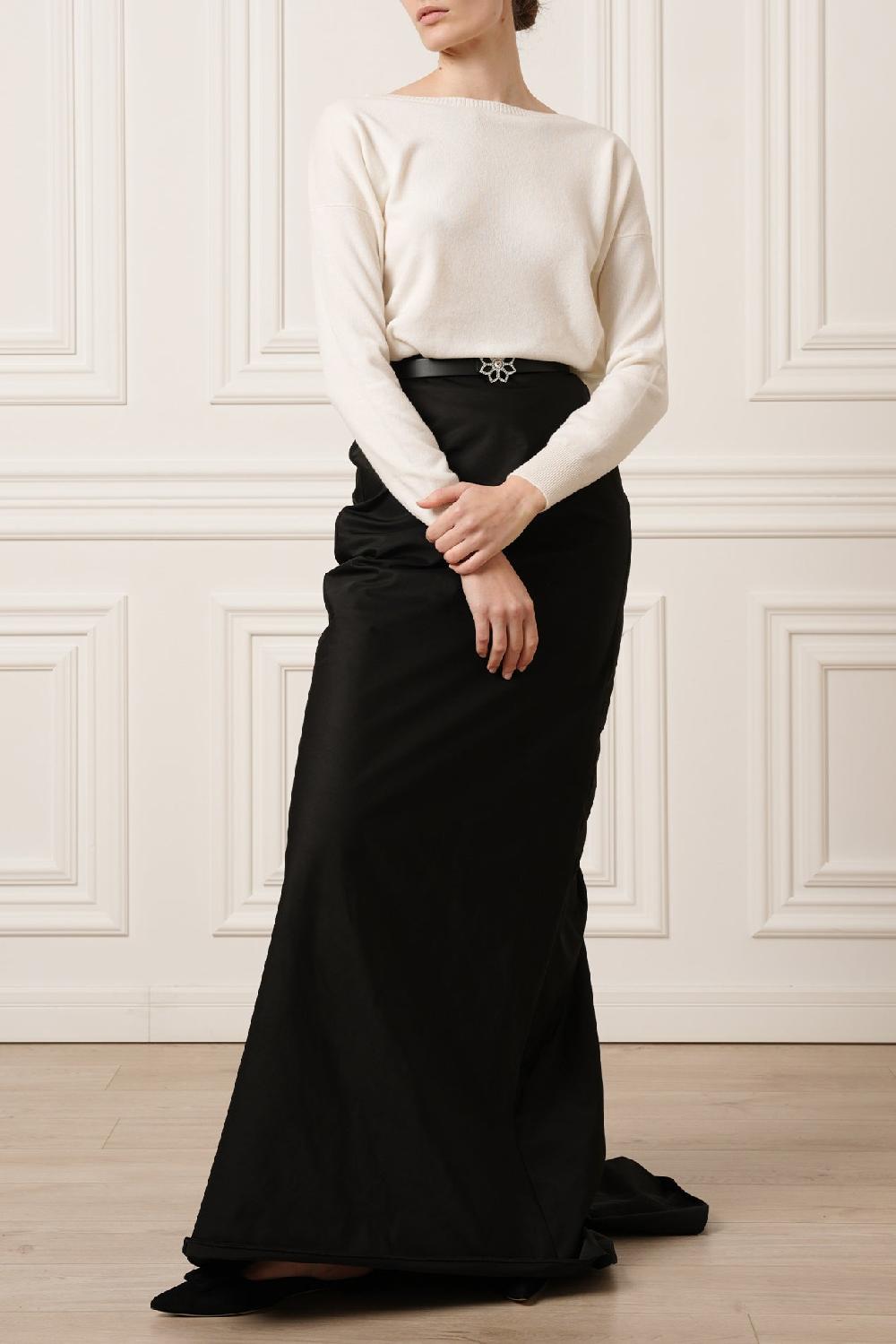 Rhea Costa Rania Boat Neck Cashmere Sweater In Luna