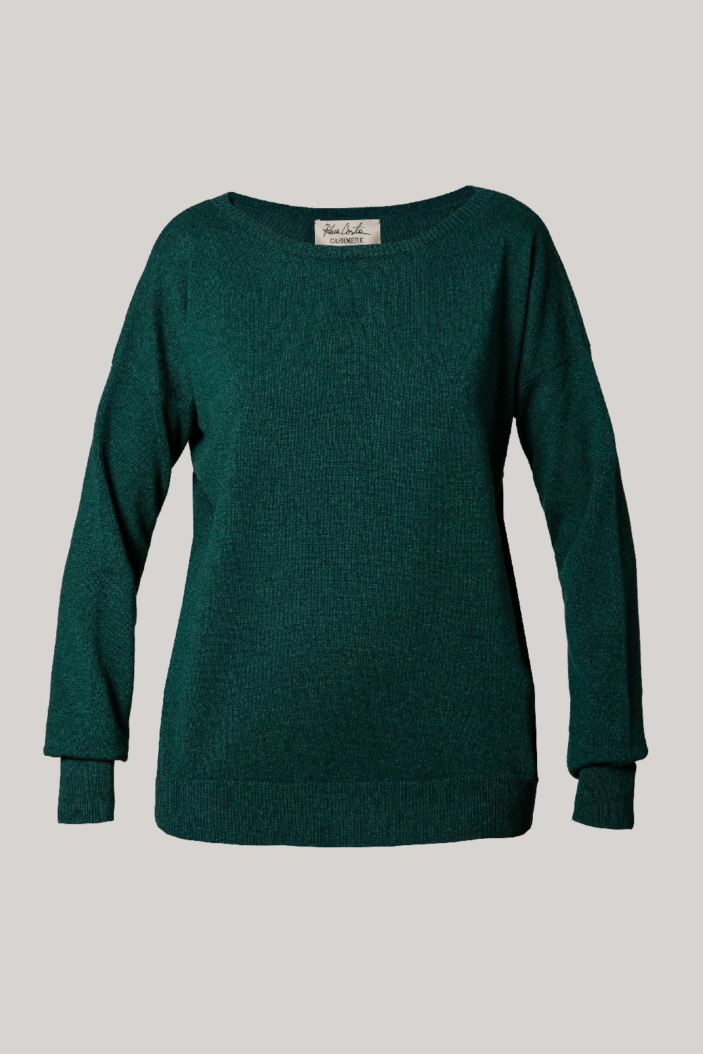 Rhea Costa Rania Boat Neck Cashmere Sweater In Spruce