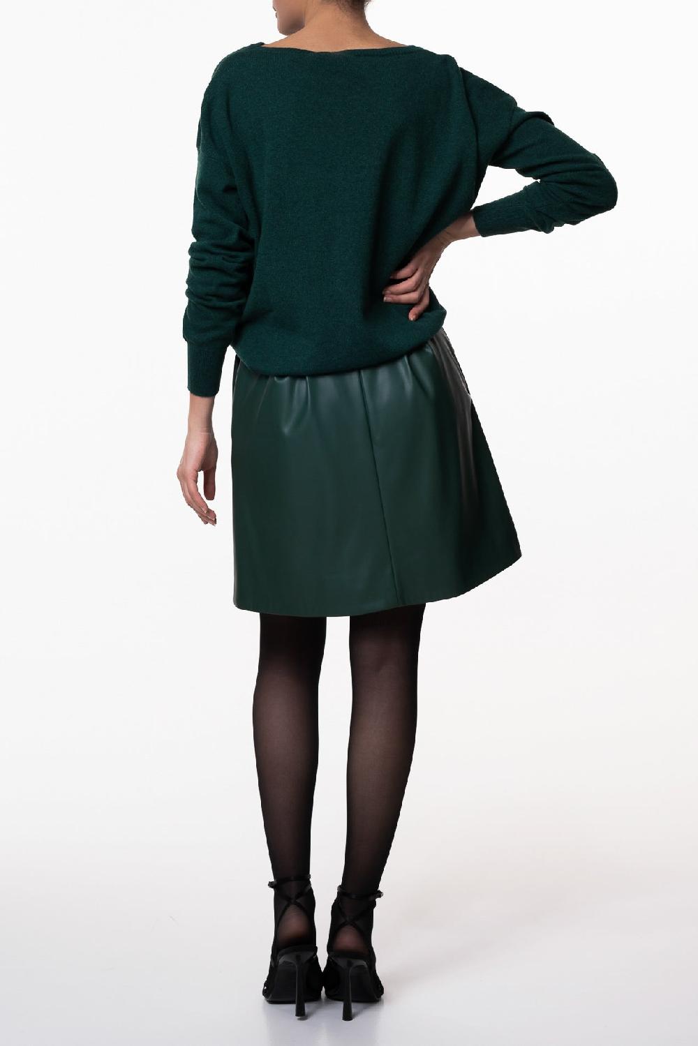 Rhea Costa Rania Boat Neck Cashmere Sweater In Spruce