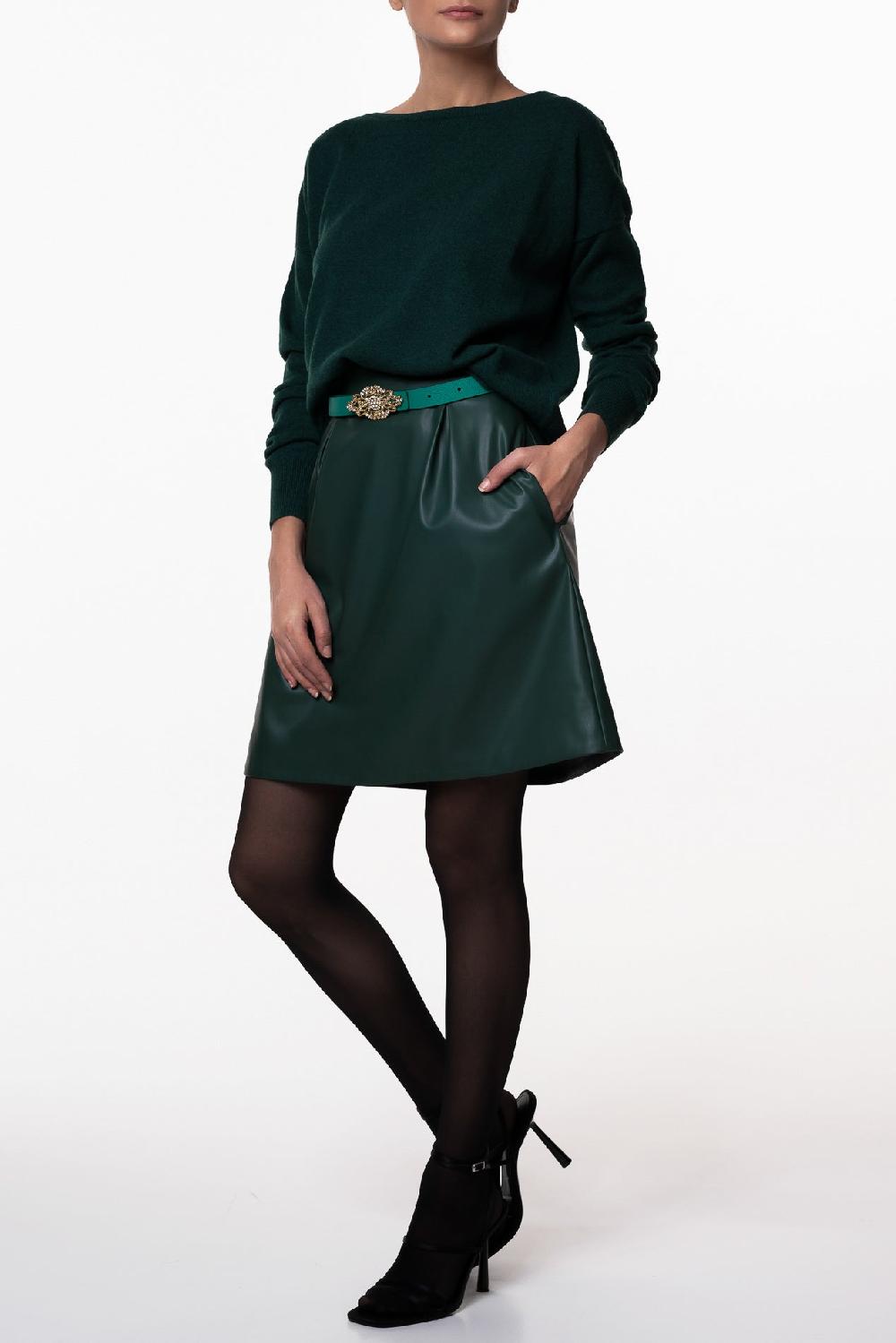 Rhea Costa Rania Boat Neck Cashmere Sweater In Spruce