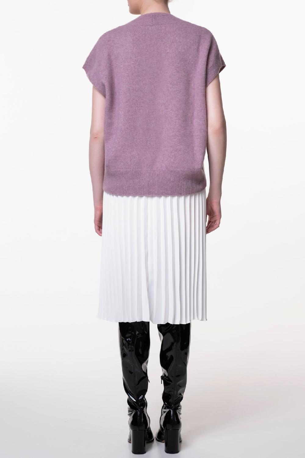 Rhea Costa Raziel Cashmere And Silk-blend Sweater Vest In Lilla