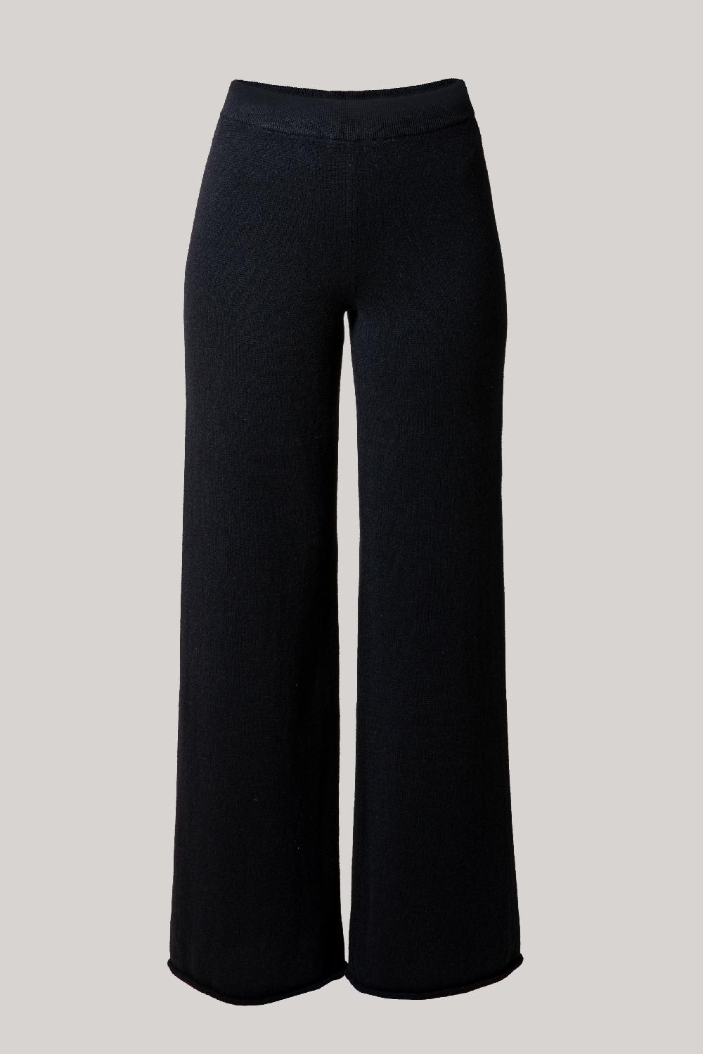 rhea costa Akeem Cashmere Wide-Leg Pants In Black