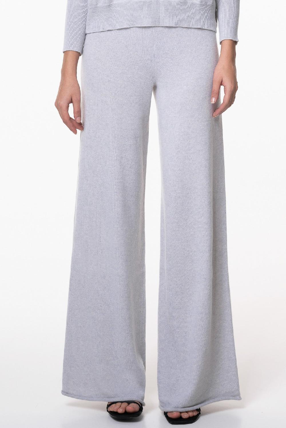 Rhea Costa Akeem Cashmere Wide-Leg Pants In Pumice