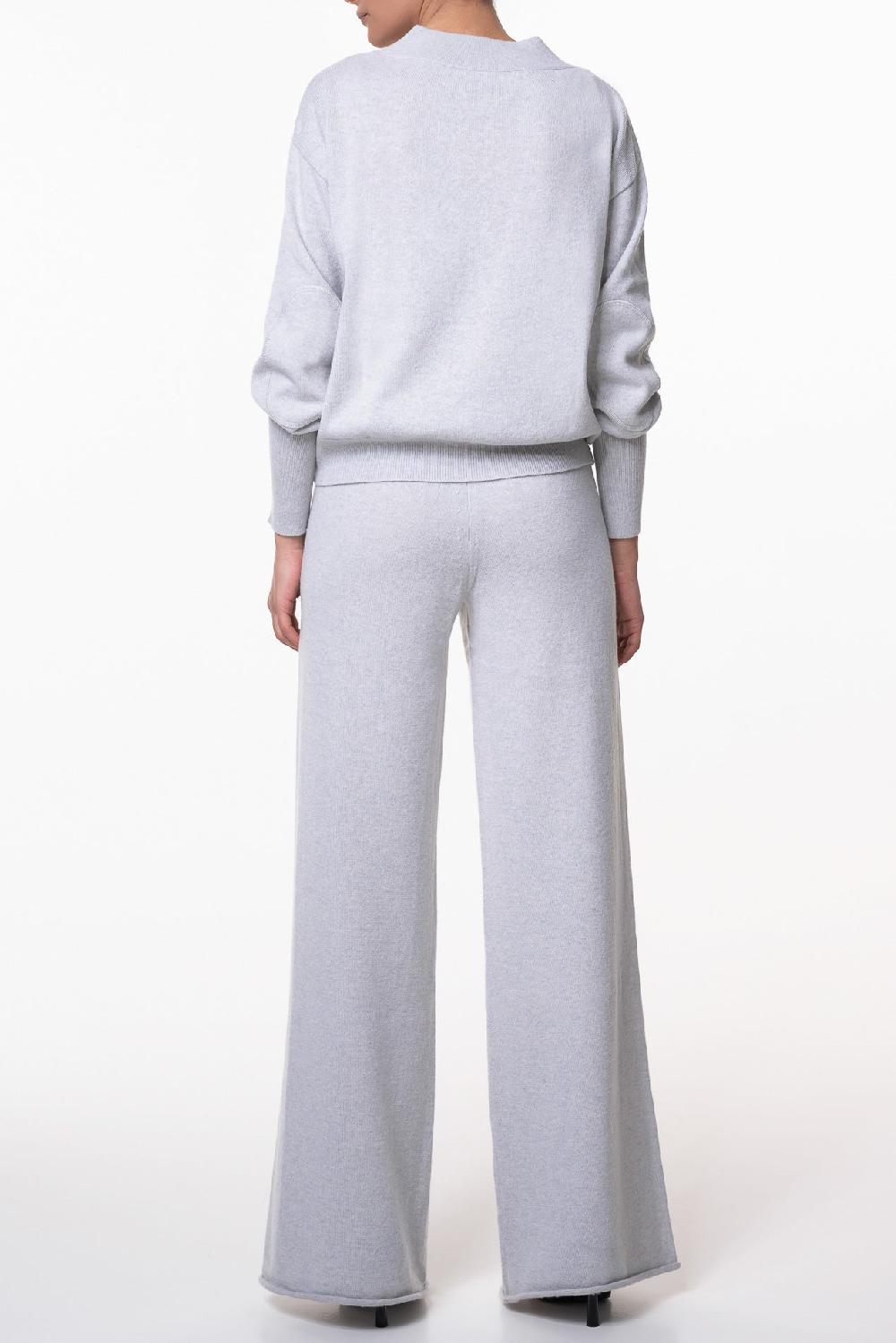 Rhea Costa Akeem Cashmere Wide-Leg Pants In Pumice