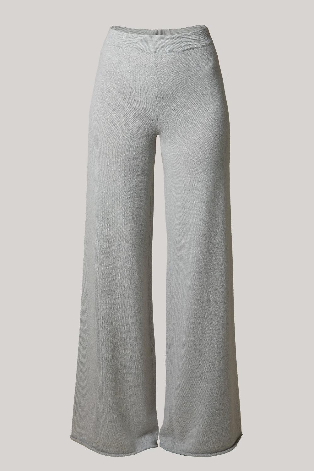 rhea costa Akeem Cashmere Wide-Leg Pants In Pumice