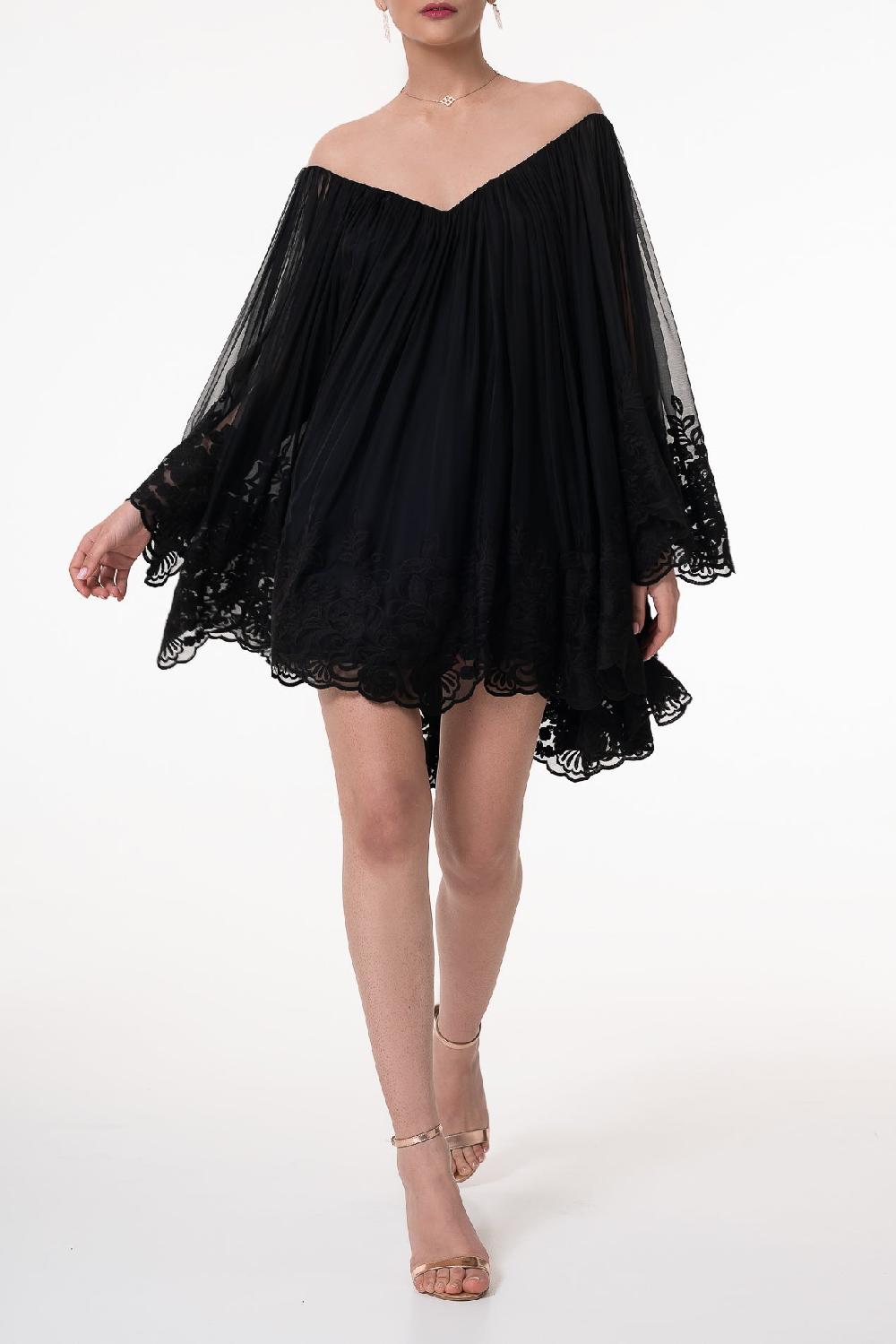 Rhea Costa Alisha Black Boho Dress