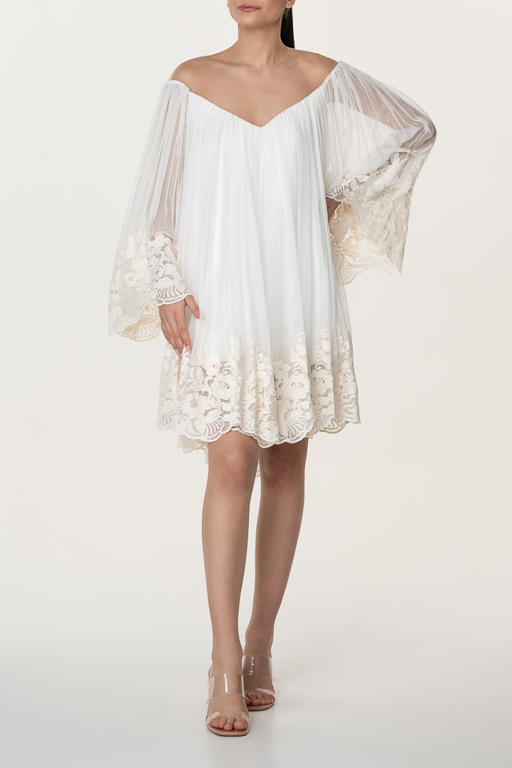 Rhea Costa Alisha Ivory Boho Dress