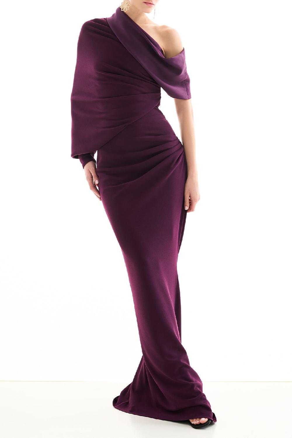 rhea costa Amara Dress In Plum