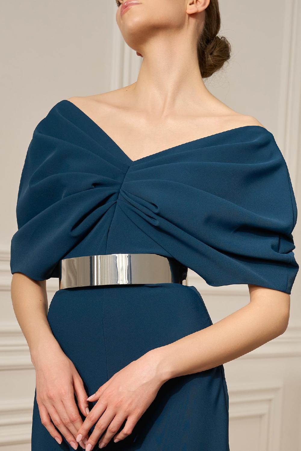 Rhea Costa Amelia Dress In Prussian-Blue