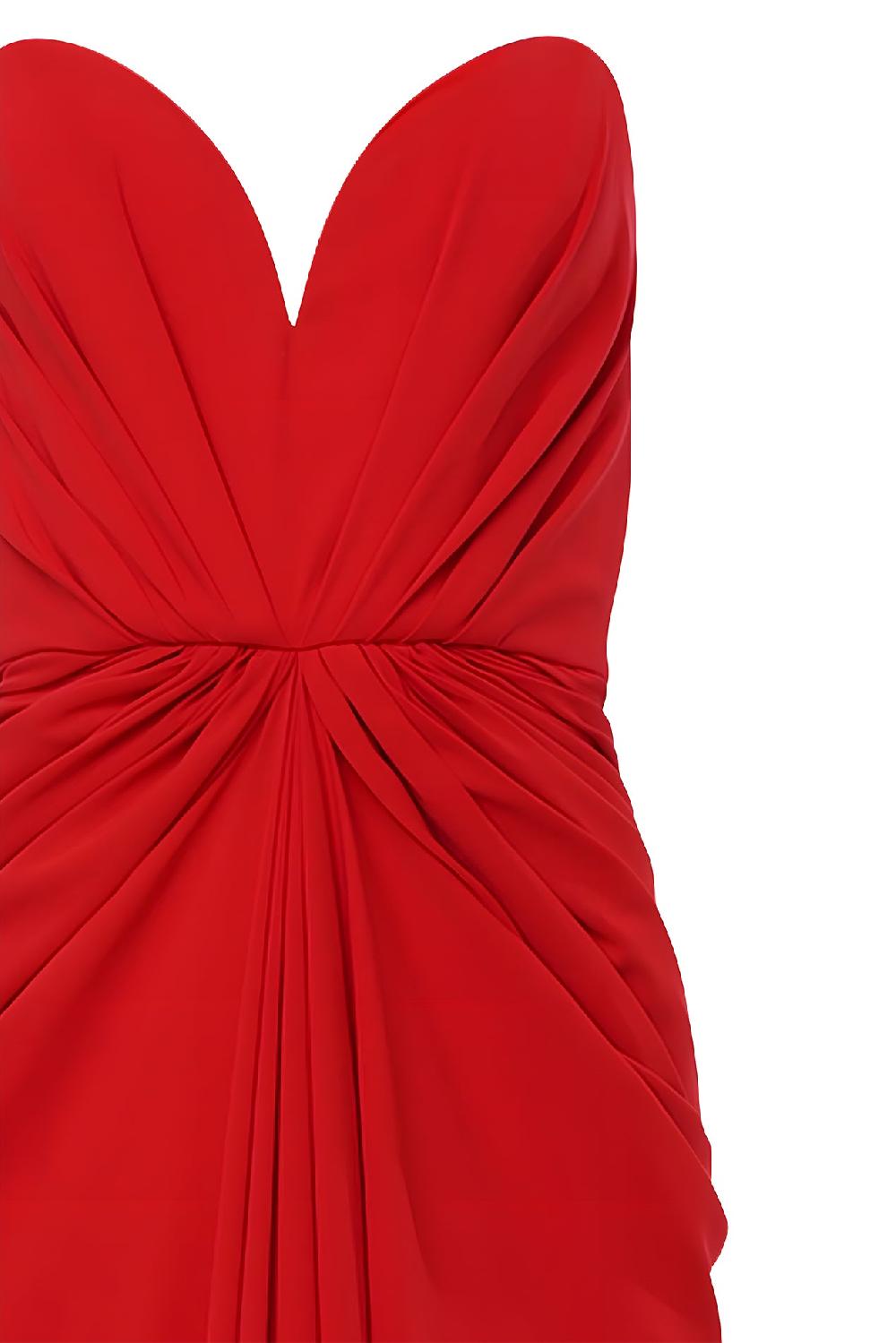 Rhea Costa Ammuri Long Dress In Hot-Red