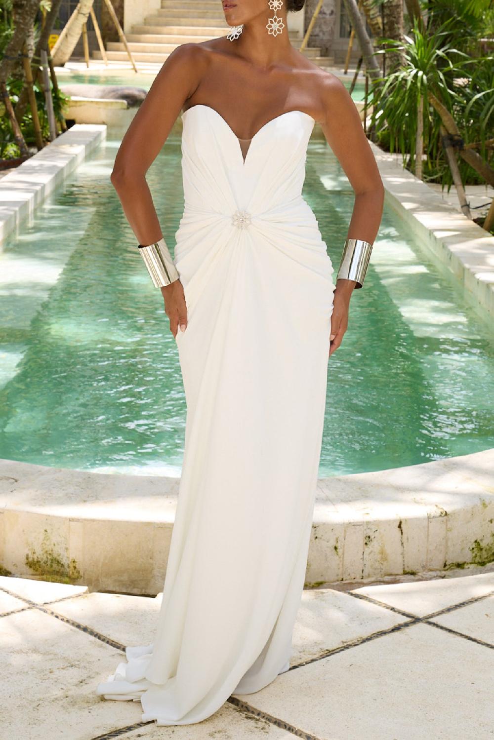 Rhea Costa Ammuri Long Dress In Off-White