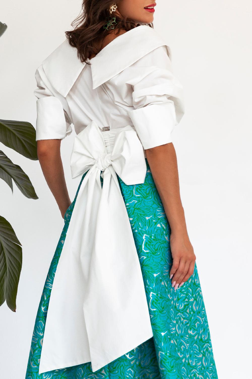 Rhea Costa Angelina Cotton Shirt In White