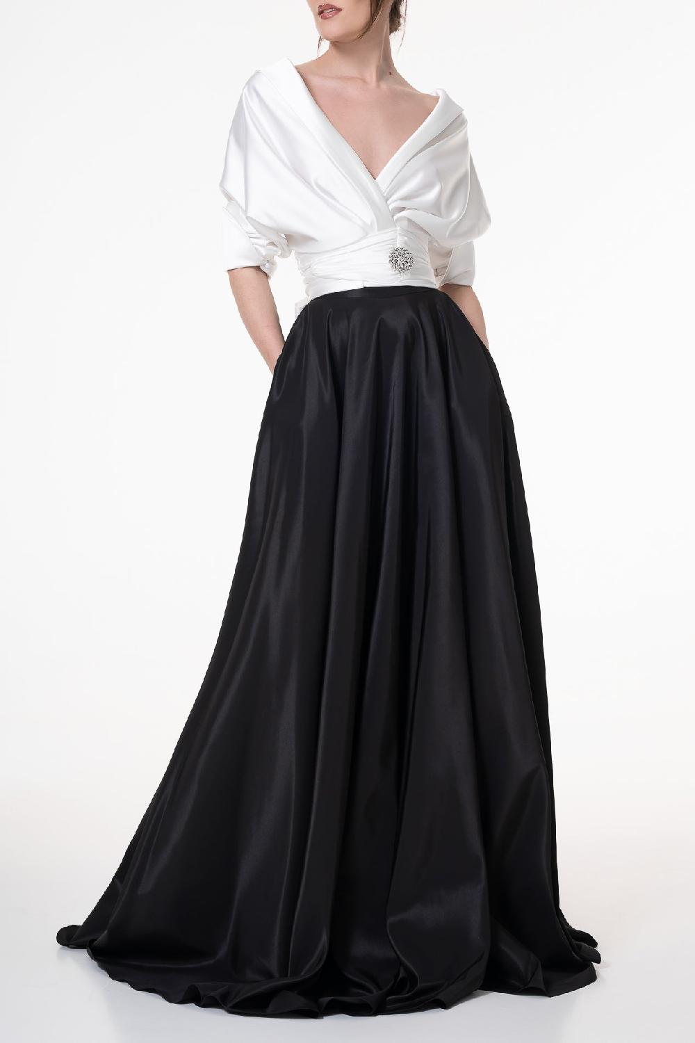 Rhea Costa Angelina Satin Shirt In White