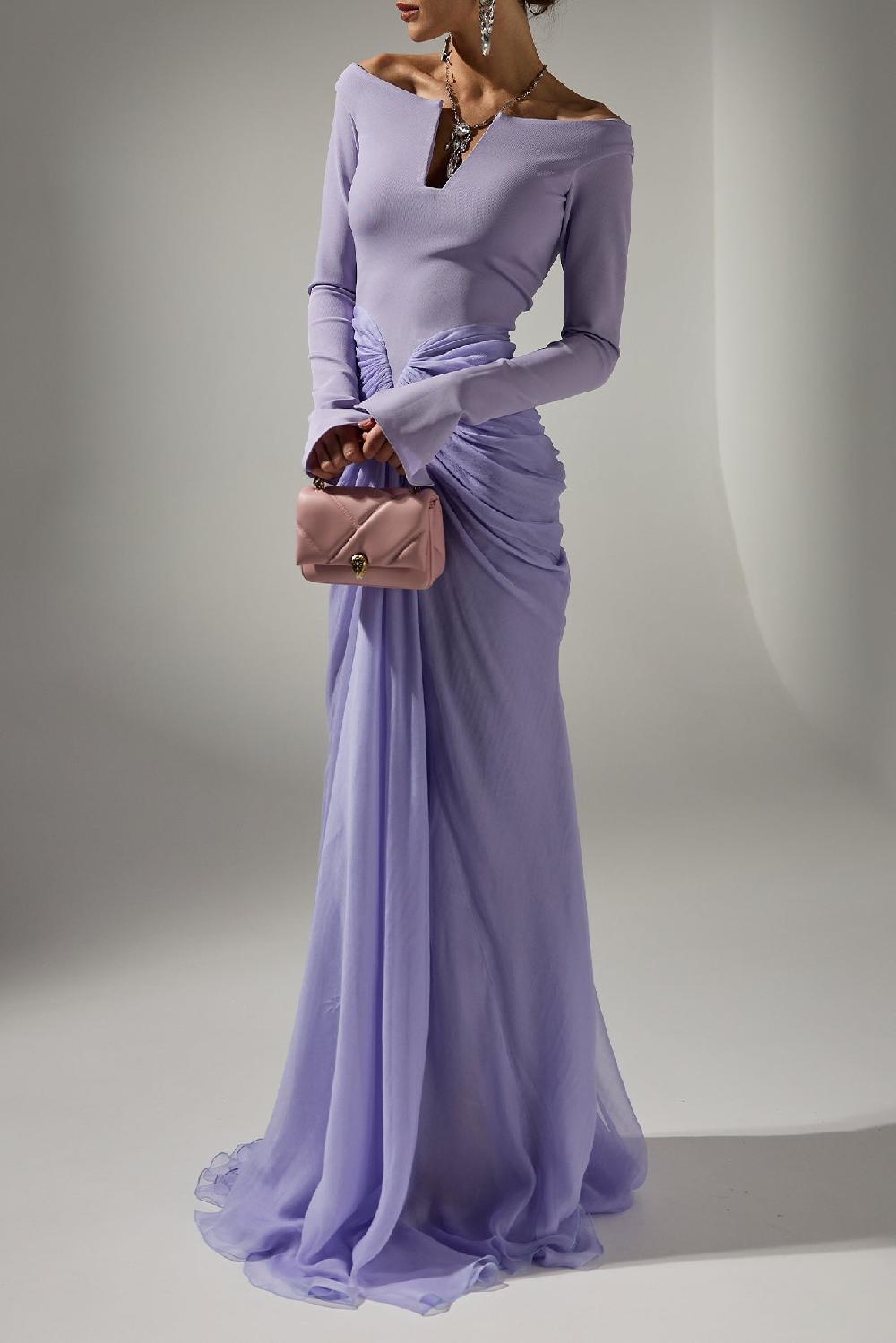 Rhea Costa Anita Dress In Lilac