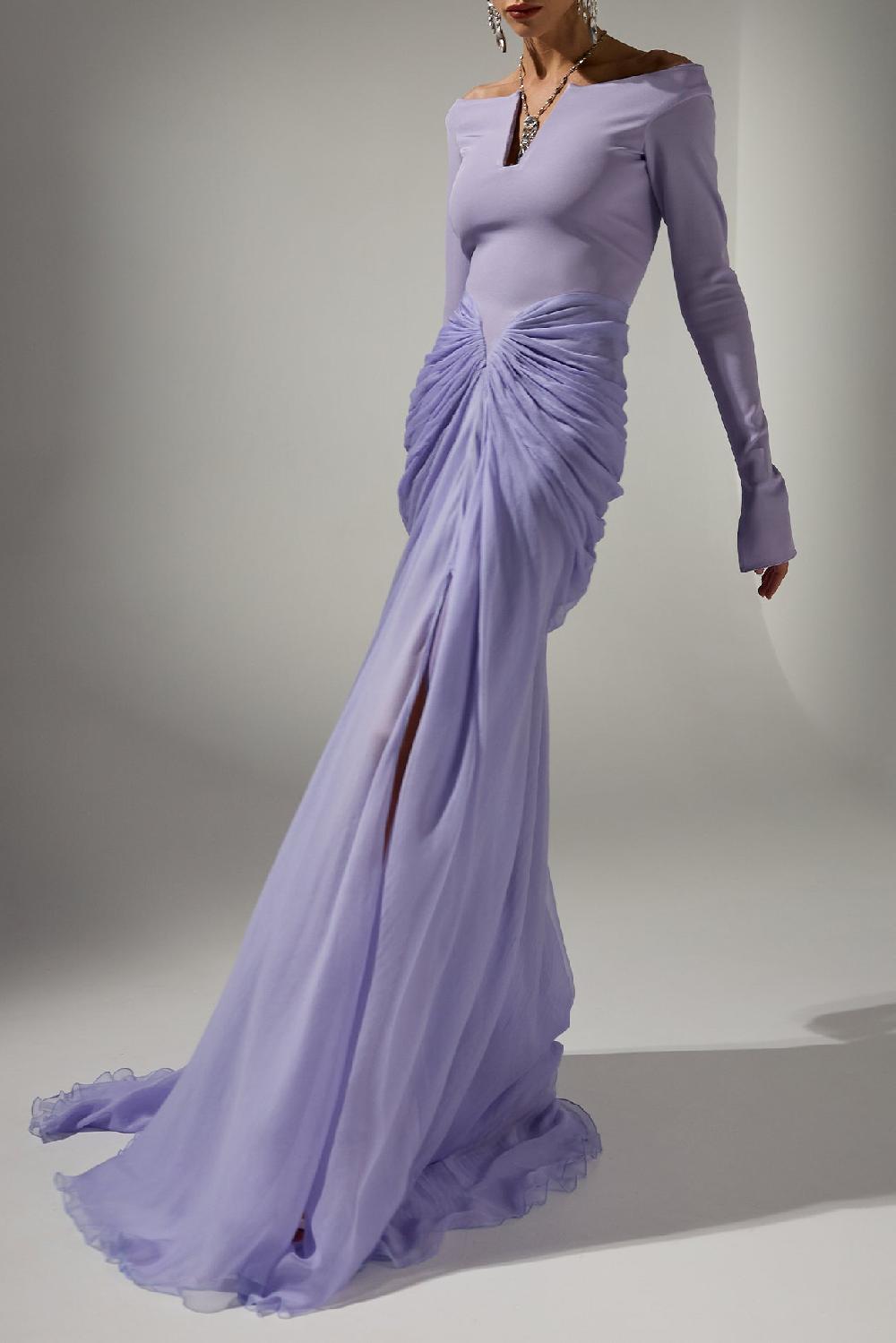 rhea costa Anita Dress In Lilac