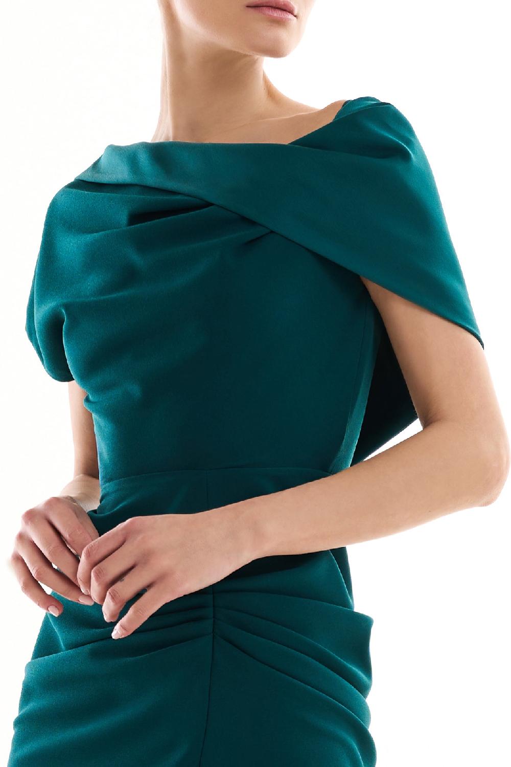 Rhea Costa Aqusa Long Dress In Emerald