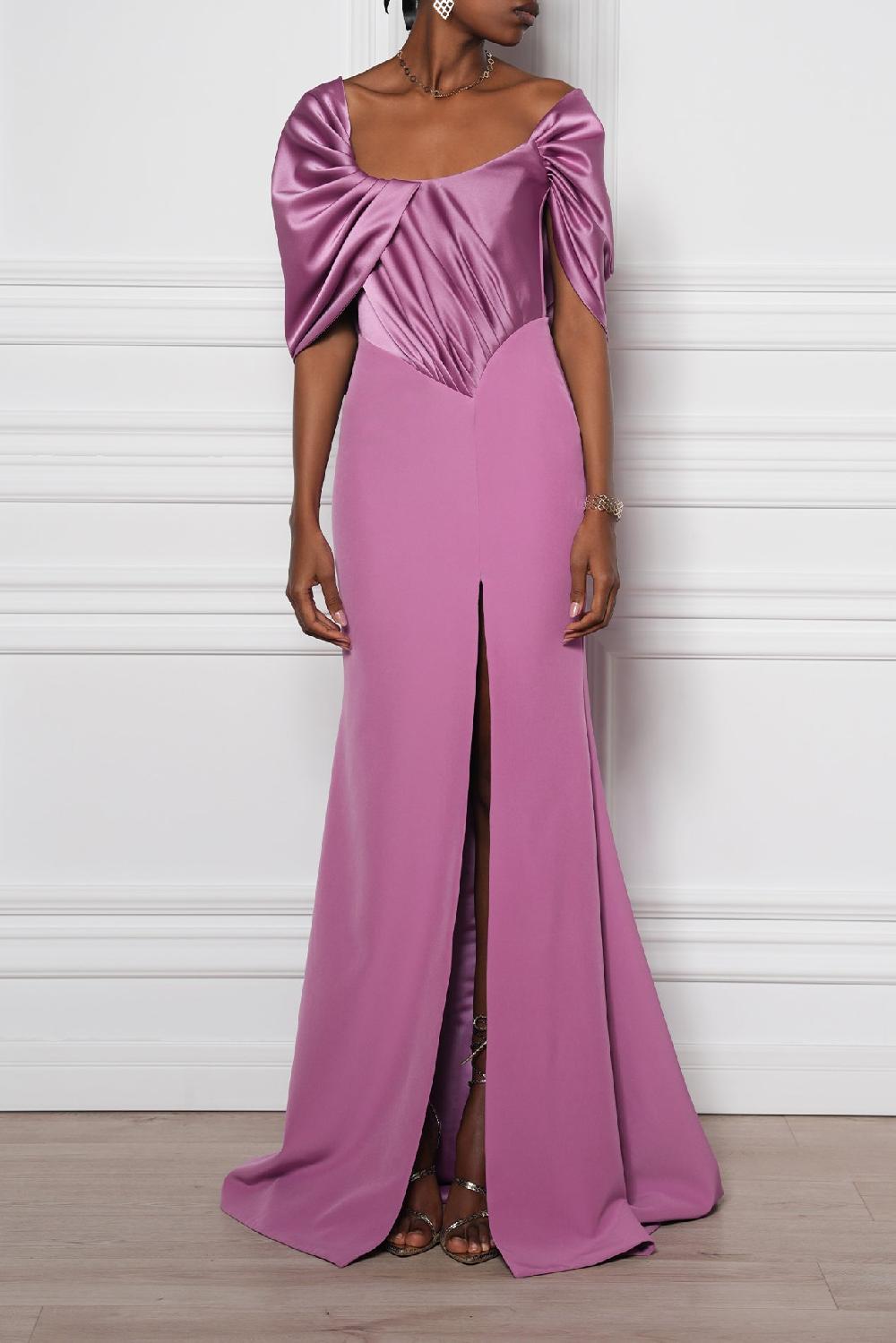rhea costa Areej Long Dress In Hydrangea