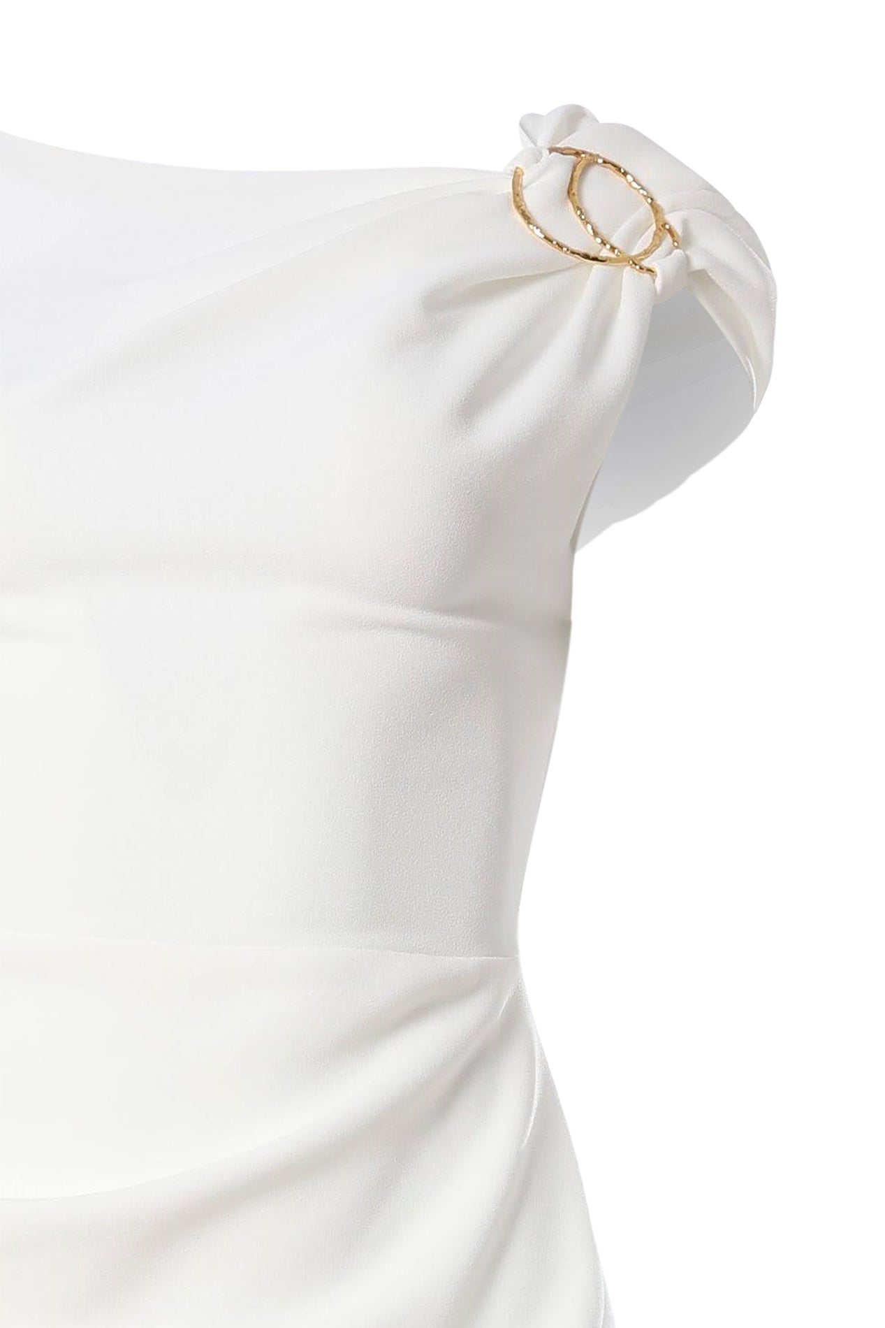 Rhea Costa Avra Midi Dress In Off-White