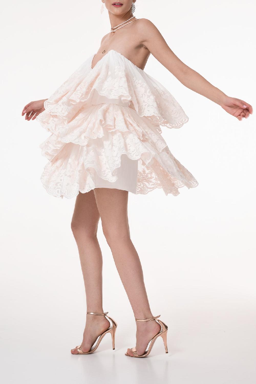 Rhea Costa Aydin Ivory Boho Short Dress