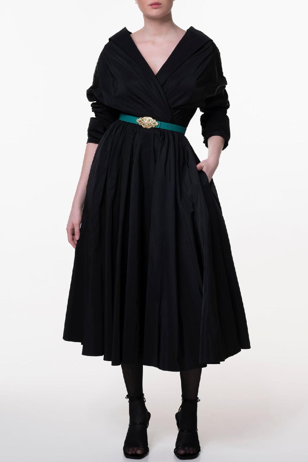 rhea costa Carrie Midi Dress Black