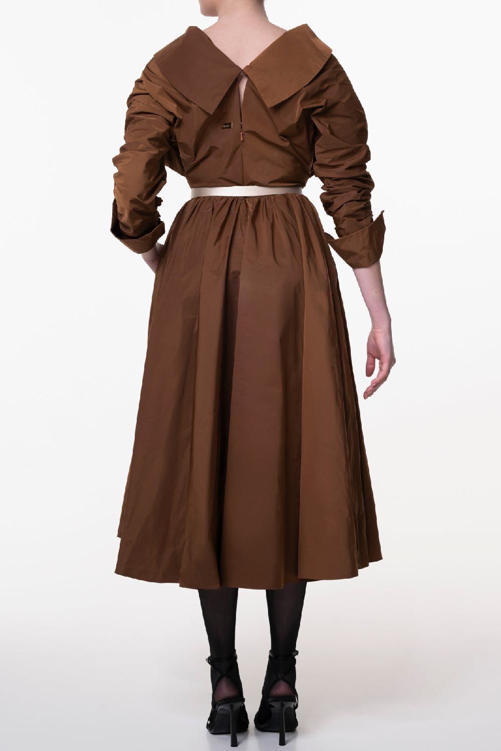 Rhea Costa Carrie Midi Dress Caramel