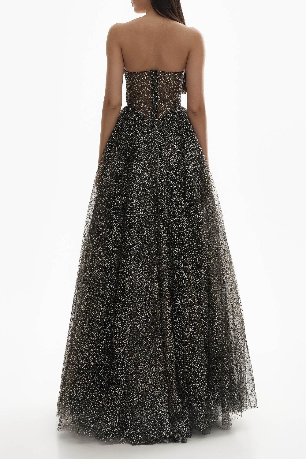 Rhea Costa Cassiopeia Glitter Tulle Bodice Dress