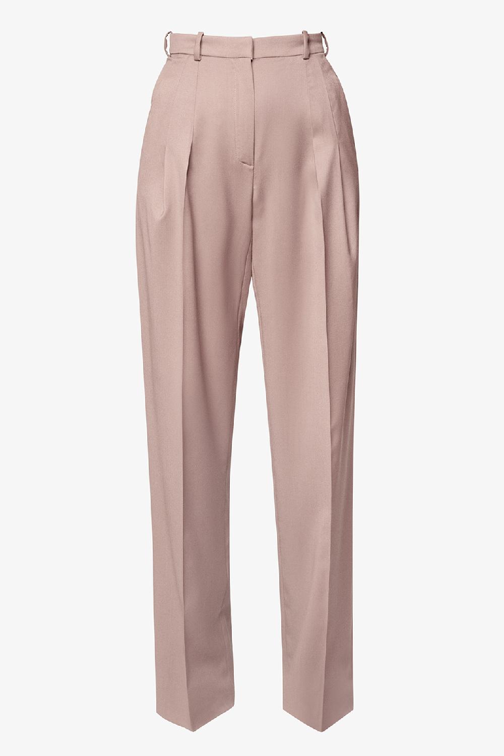 rhea costa Cosmopolitan Wide Wool Pants in Rose