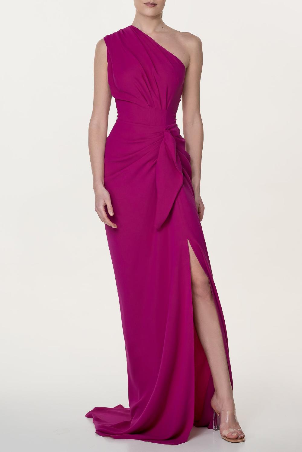 rhea costa Elena Crepe Dress In Calla