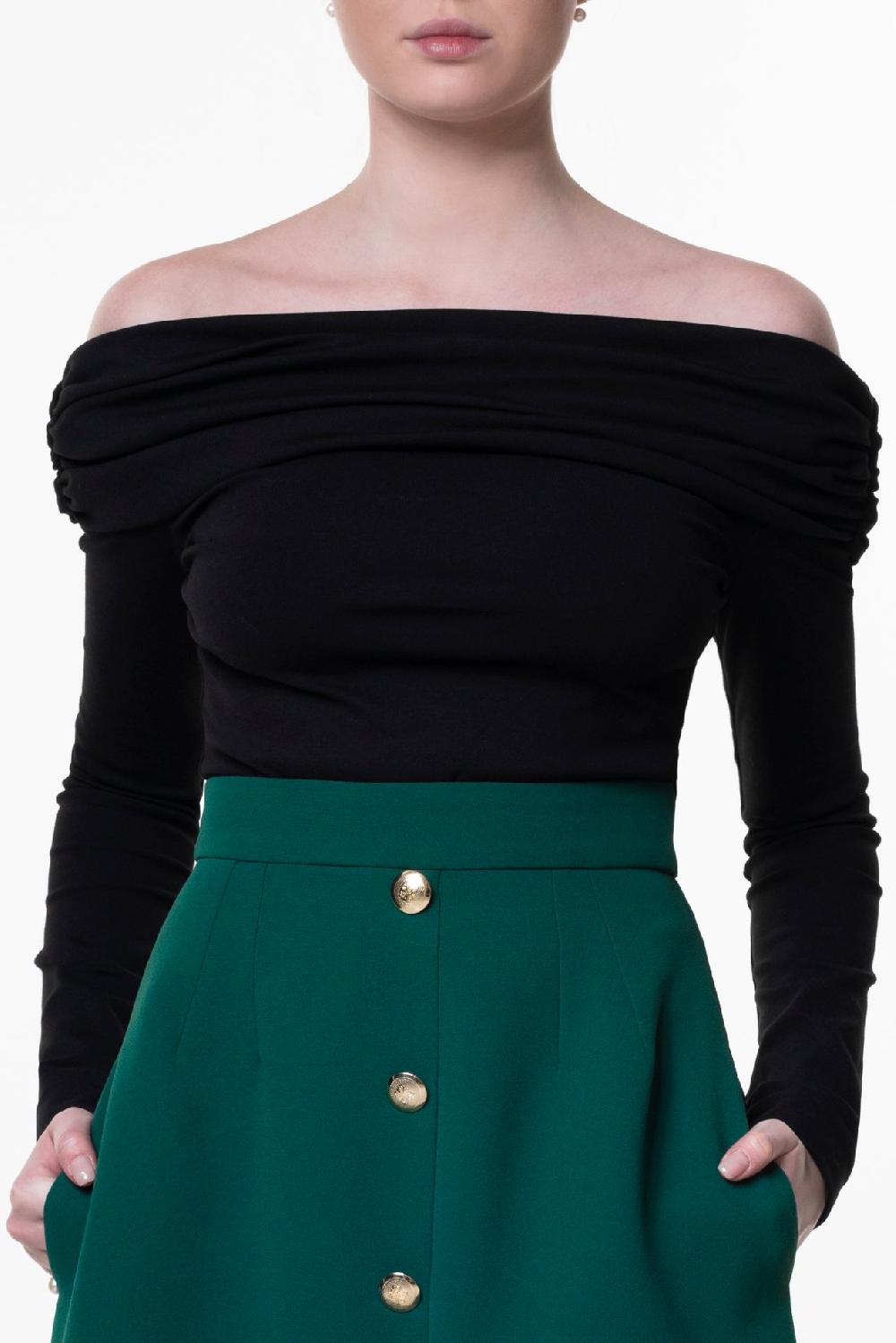 Rhea Costa Ellen Black Blouse