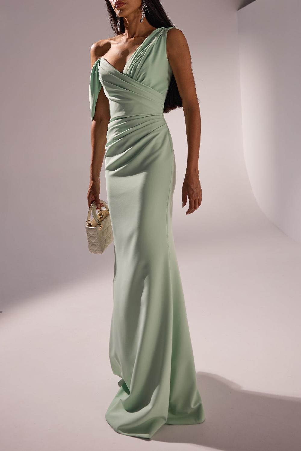 rhea costa Emma Dress In Pistachio