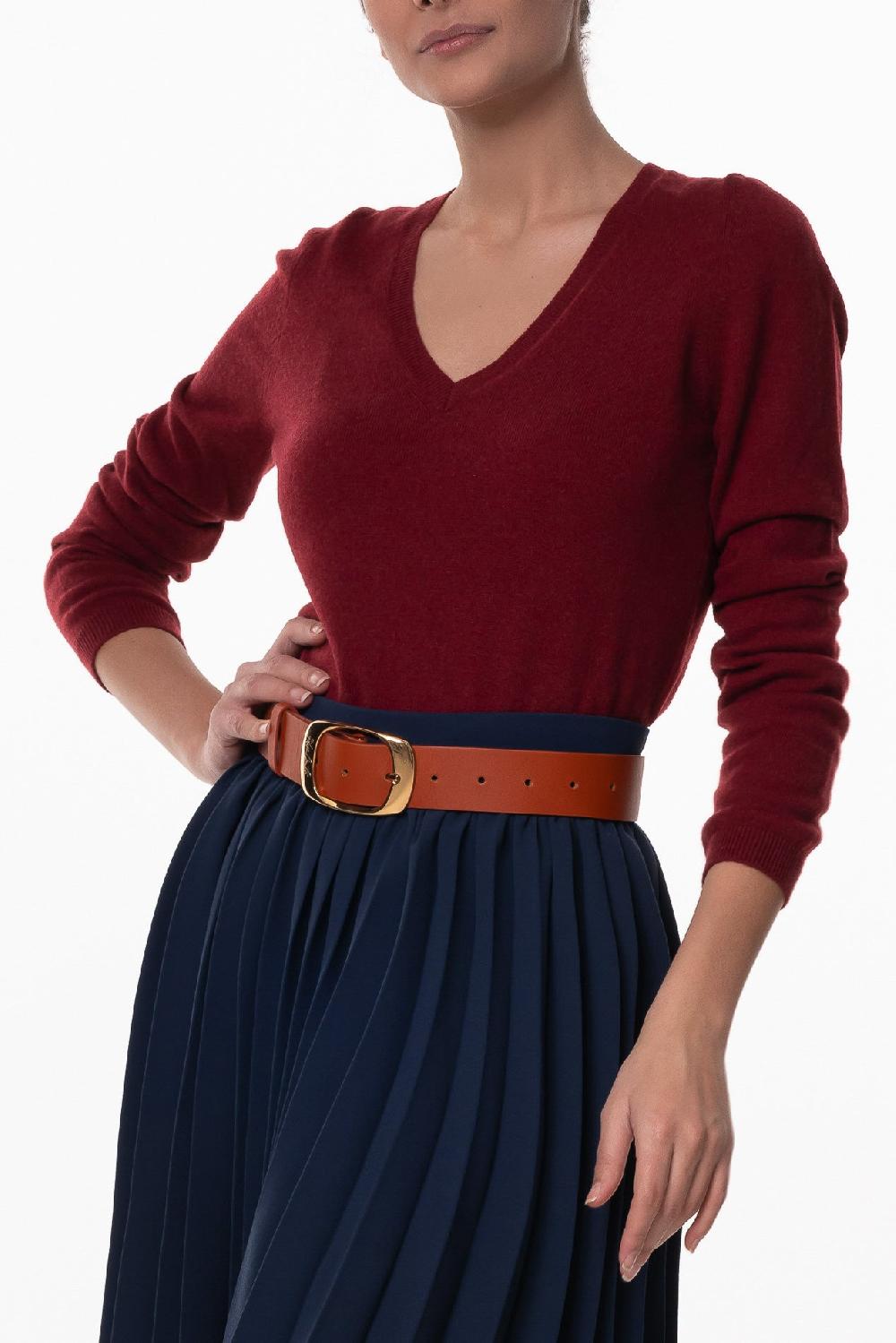Rhea Costa Evangeline V-Neck Cashmere Sweater