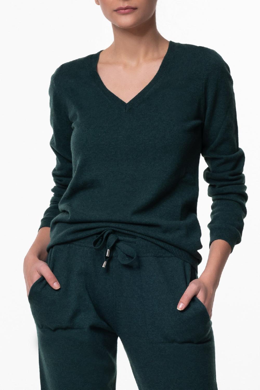 rhea costa Evangeline V-Neck Cashmere Sweater