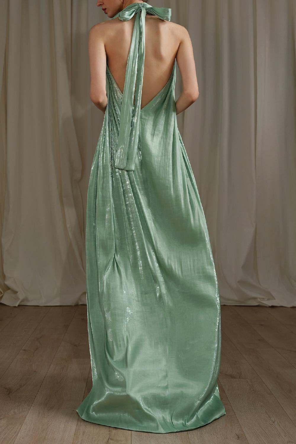 Rhea Costa Gigi Long Dress In Avocado