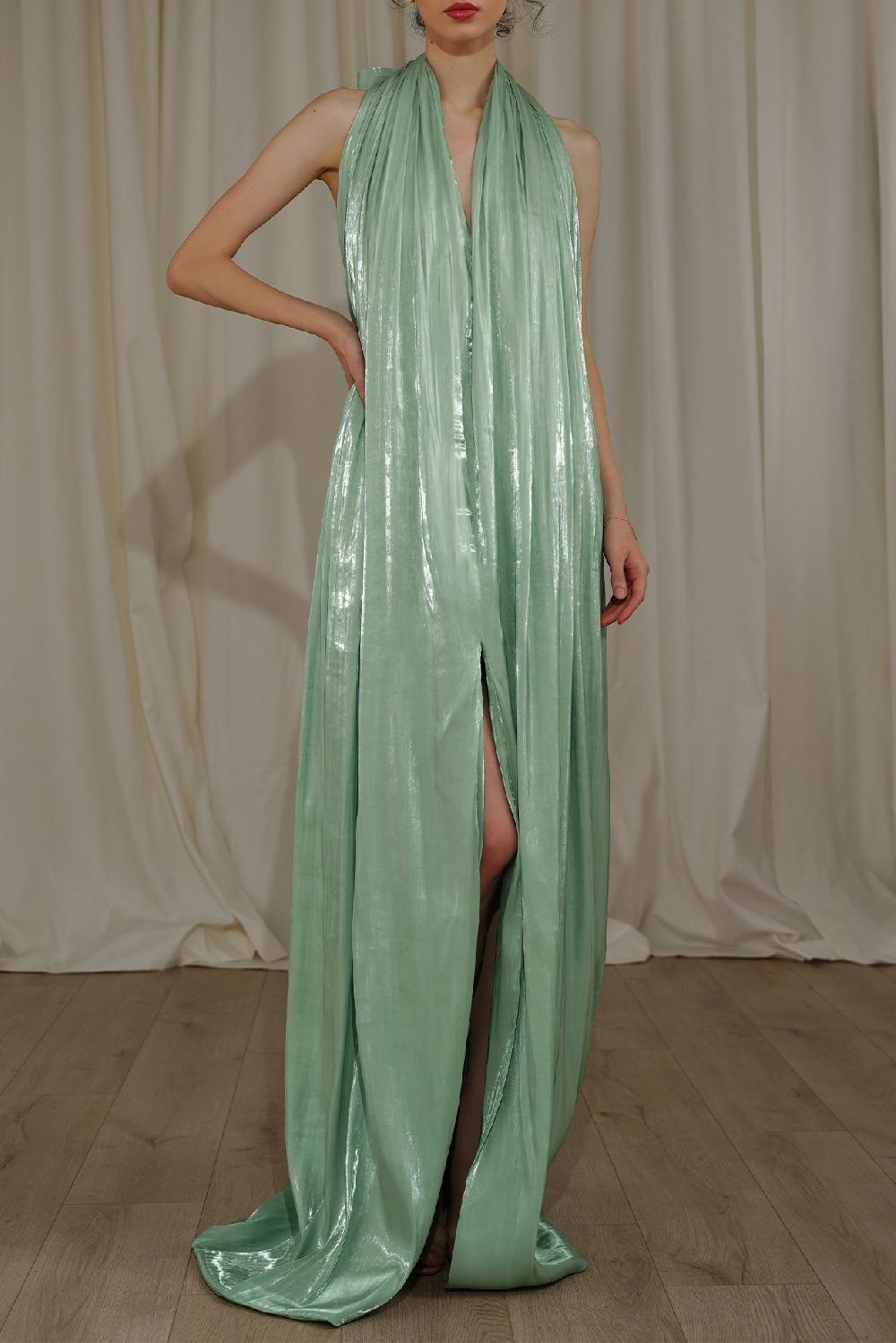 rhea costa Gigi Long Dress In Avocado