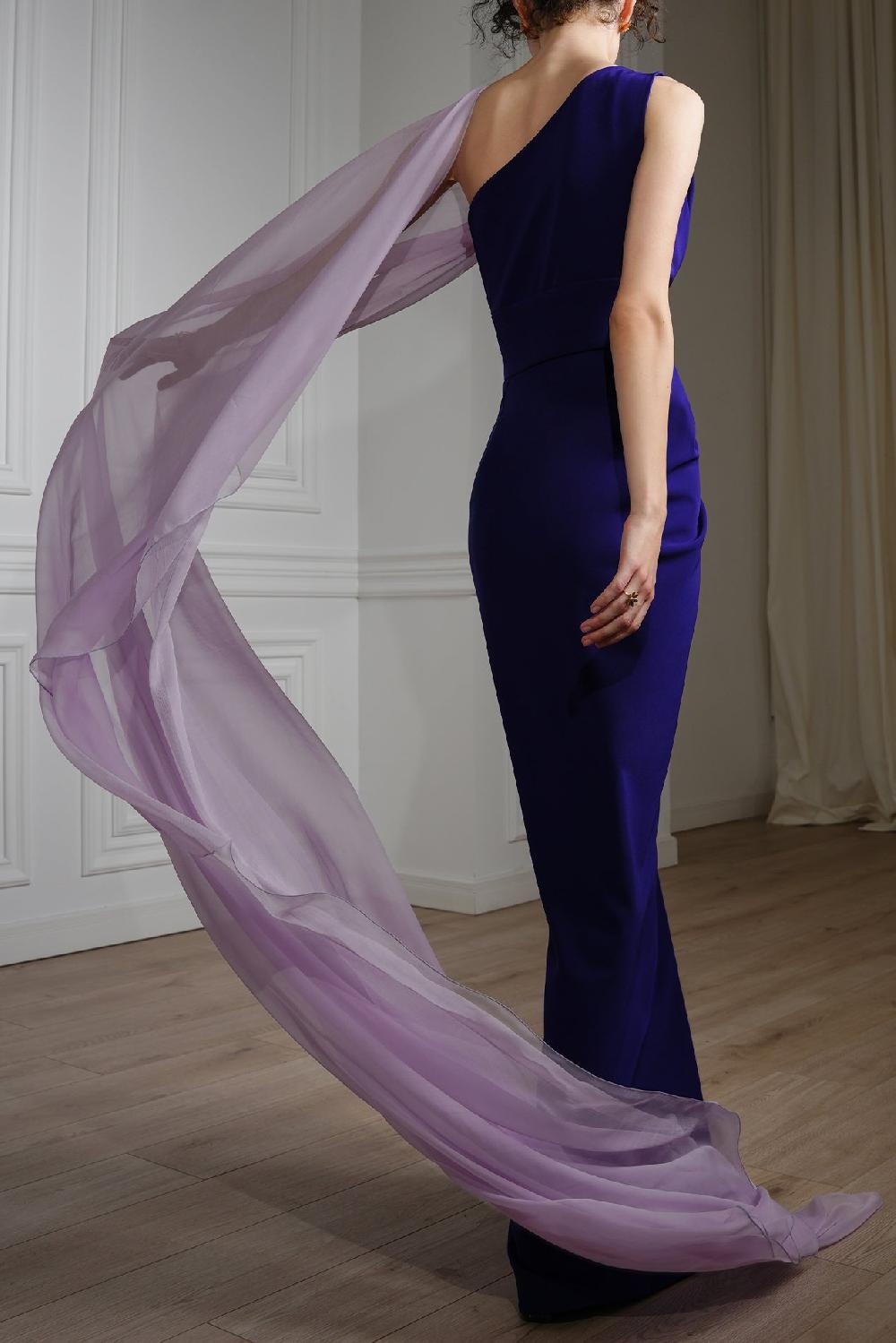 Rhea Costa Hope Dress In Indigo-Lilac