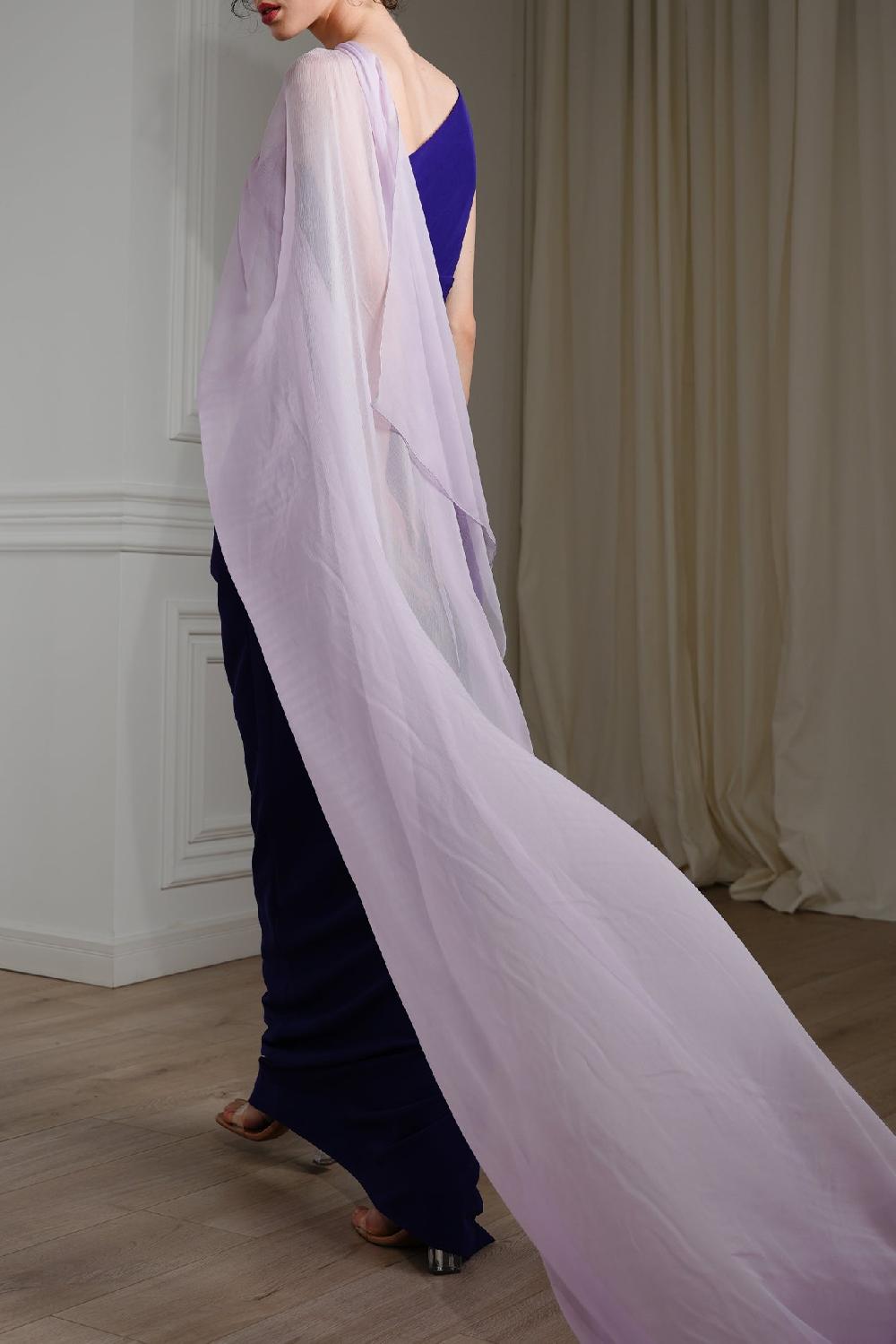Rhea Costa Hope Dress In Indigo-Lilac