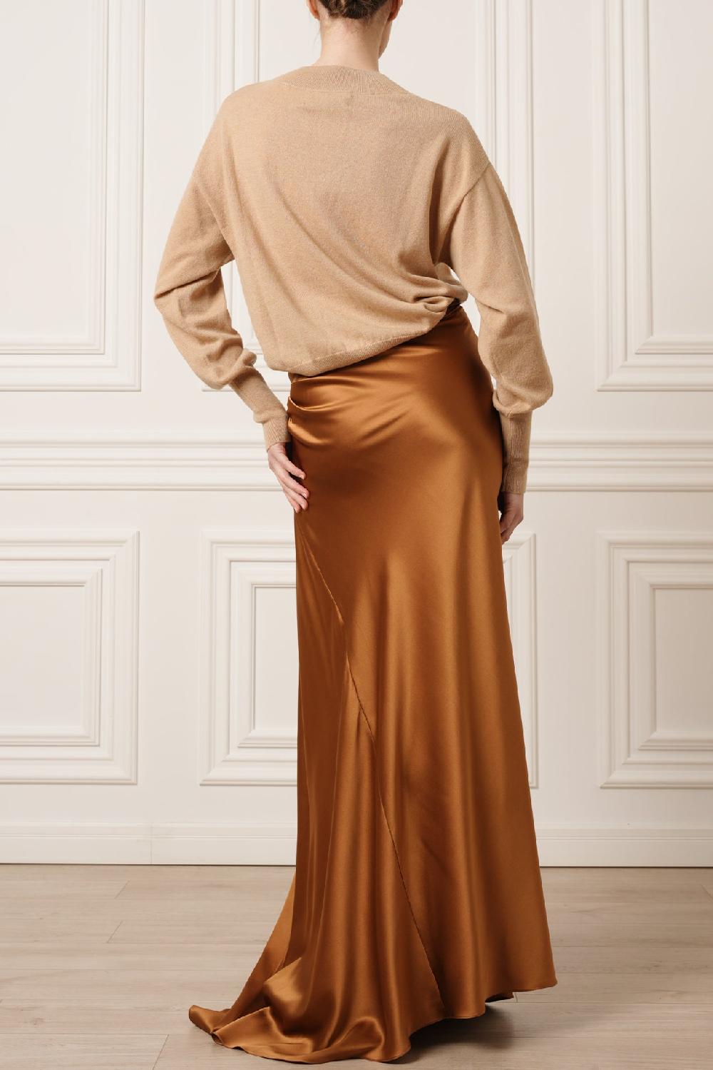 Rhea Costa Huda V-Neck Cashmere Sweater In Dune