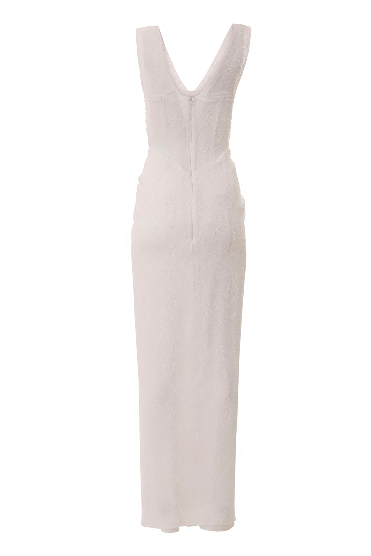 Rhea Costa Ines Stretch Lace Dress In Off-White