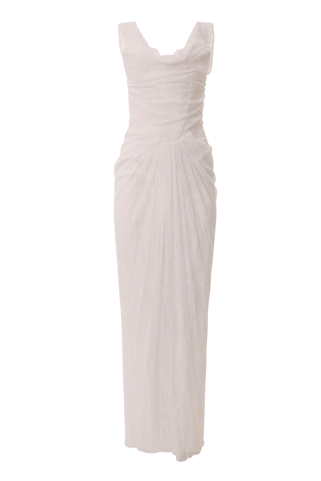 rhea costa Ines Stretch Lace Dress In Off-White