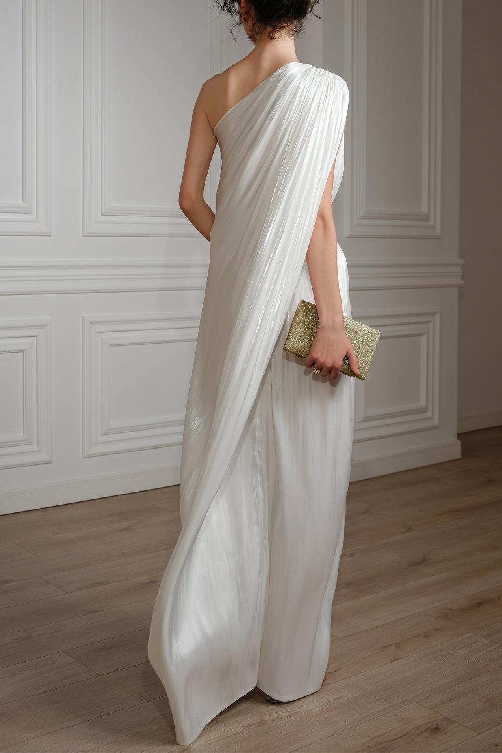 Rhea Costa Isla Long Dress In Off-White