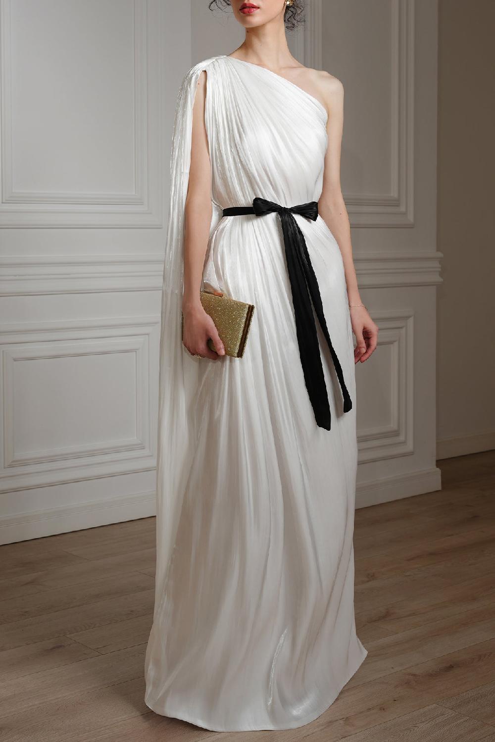 rhea costa Isla Long Dress In Off-White