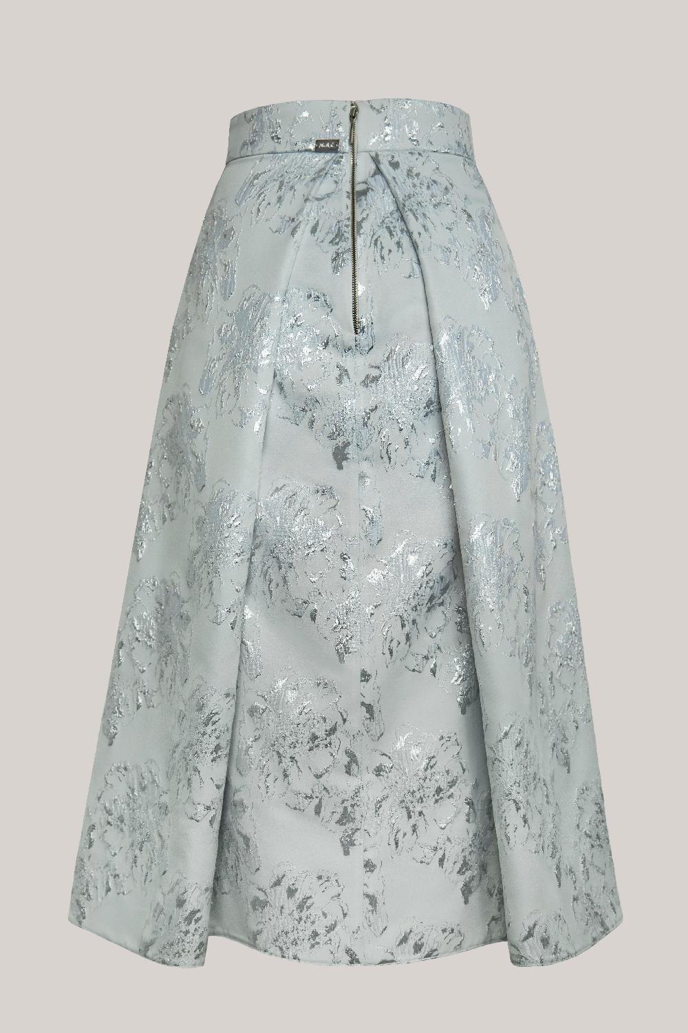 Rhea Costa Jasmine Brocade Skirt In White