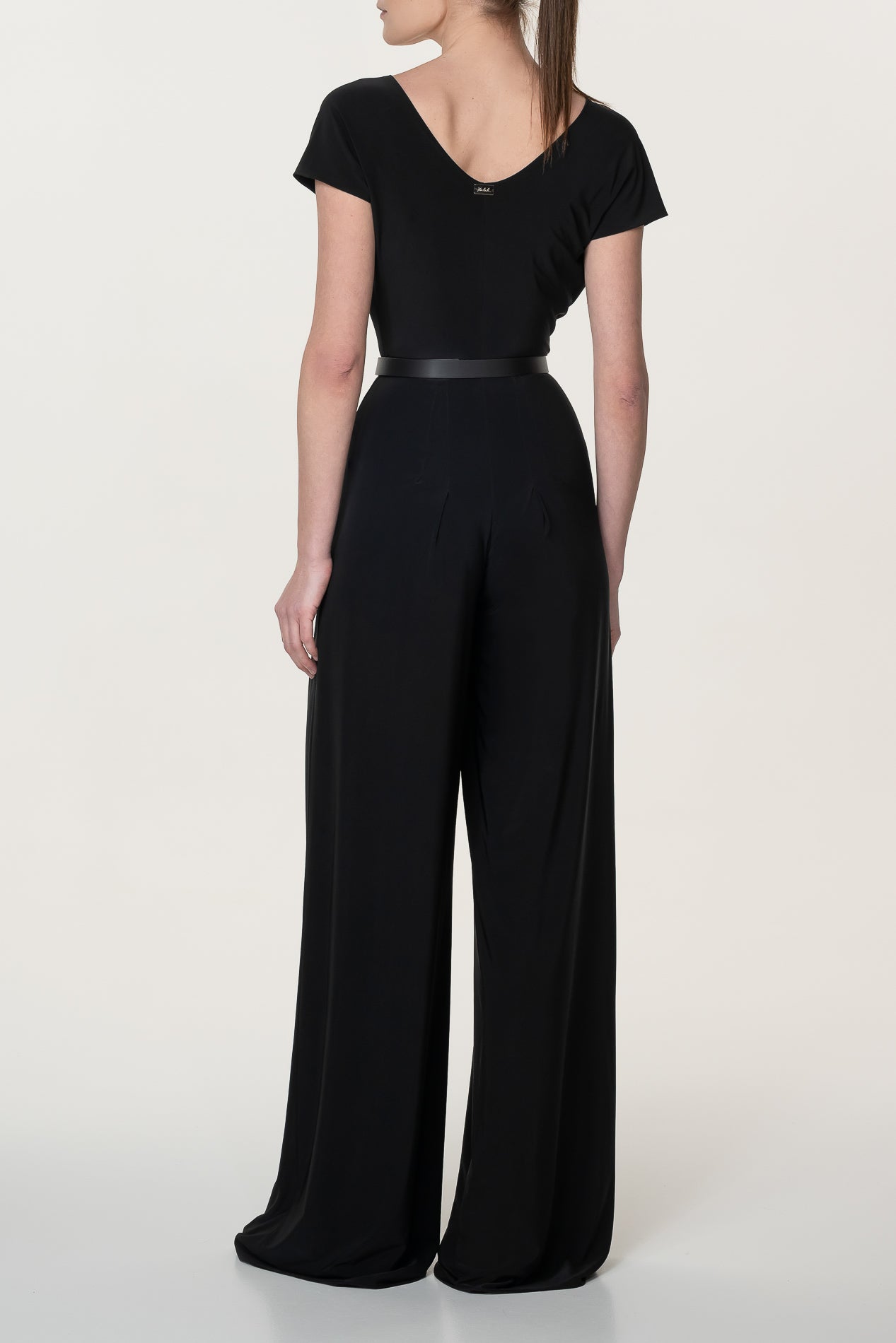 Rhea Costa Joan Black Jersey Jumpsuit